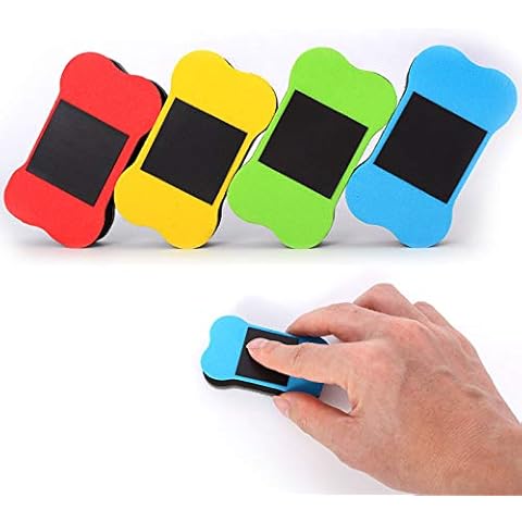Magnetic Dry Erasers for Dry Erase Pens and Markers. Ideal for Kids, Home, School and Office Cover