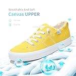 Obtaom Women's Play Fashion Sneaker White Color Washed and Leopard Canvas Slip on Shoes - Image 3