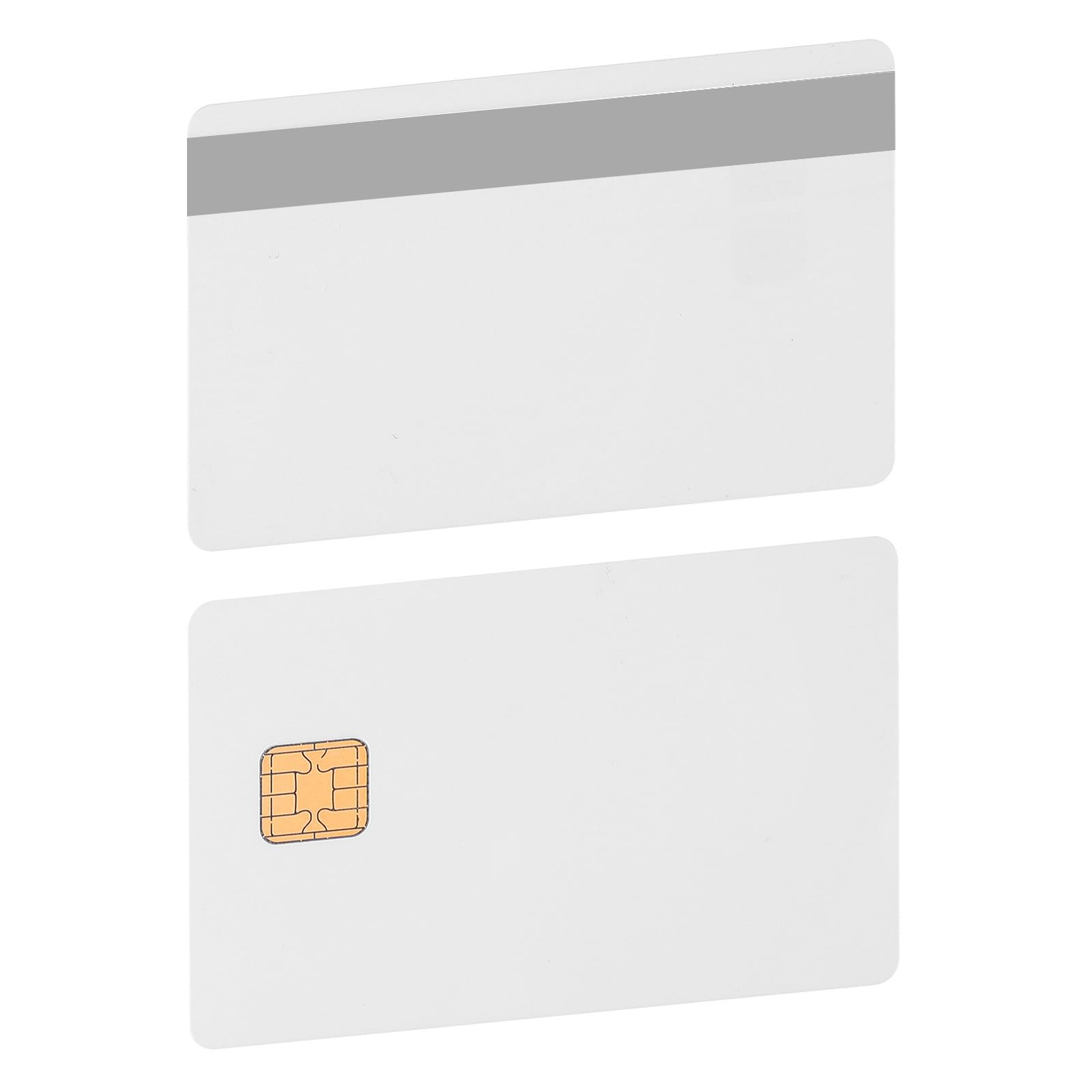 X-belmox J2a040 Chip Java Jcop Cards Unfused, J2a040 Java Smart Card with 2 Track, 8.4mm HICO Magnetic Stripe, White Card Java Chip - 1 Pack