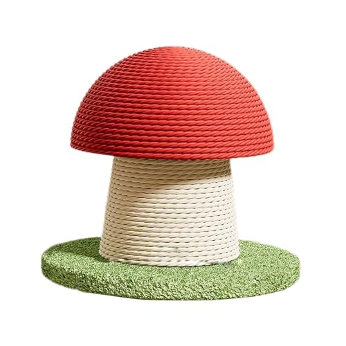 WeiLaiKeQi Cat Scratching Posts,Cat Scratch Pillar, Mushroom Shaped Cat Interactive Toy, for Indoor Outdoor Grinding Claw, Height 18cm
