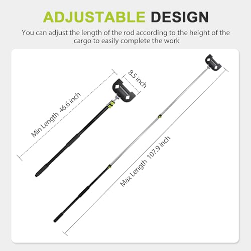 Image of HUAALIUCHE 8 Foot Extension Handle for Board Corner Protector, Foldable Cargo Load Corner Protector V Edge Guards Handle ,Upgraded Spring-Steel Secure Grip -Large Head, 1 Pack