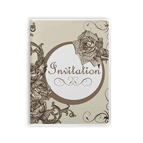 Carnet de notes motif rose antique à couverture souple pour écrire au quotidien