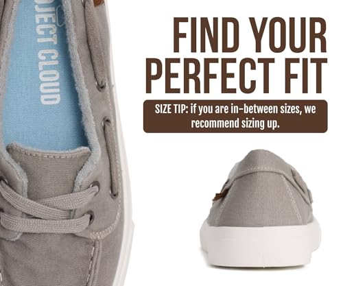 Image of Project Cloud Canvas Sneakers for Women - Memory Foam Slip On Shoes Women Footwear - Lightweight and Non Slip Fashion Sneakers (Seasalt)