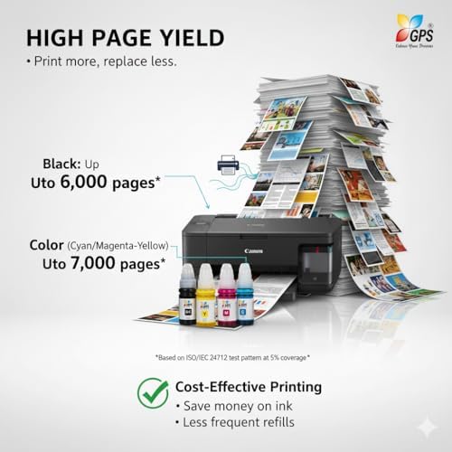 GPS Colour Your Dreams 790 Ink, High-Yield Refill for Canon Pixma G Series Printers | Compatible with G1000, G2000, G3000 Series | Cyan, Magenta, Yellow, Black Combo Pack (70ml CMY, Bk 135ml)