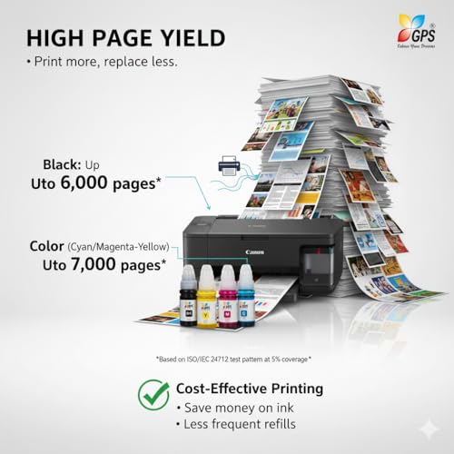 GPS Colour Your Dreams 790 Ink, High-Yield Refill for Canon Pixma G Series Printers | Compatible with G1000, G2000, G3000 Series | Cyan, Magenta, Yellow, Black Combo Pack (70ml CMY, Bk 135ml)