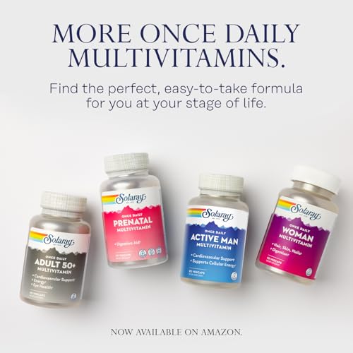 Image of SOLARAY Once Daily Active Man Multivitamin - Cellular Energy and Immune Support Supplement w /Vitamin D, Vitamin C, B12, B6, Zinc, Lutein, Digestive Enzymes, Whole Foods, 60-Day Guarantee, 90 Servings