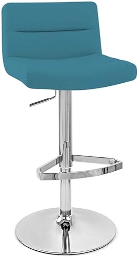 Zuri Furniture Lattice - Taburete giratorio de altura ajustable sin brazos con base cromada, color gris pardo