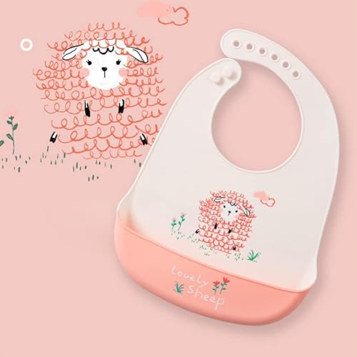 Image of SAFE-O-KID Premium Silicone Baby Bib - Lightweight, Foldable, Non-Toxic Bib with Spill-Proof, Adjustable, Soft, BPA Free Easy-to-Clean Feeding Bib for toddlers - Assorted