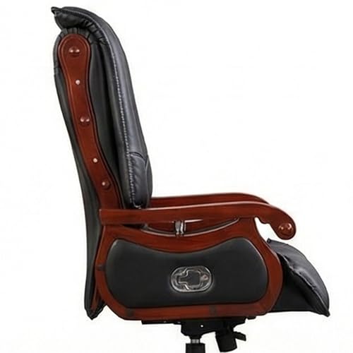 Image of Lakdi The Furniture Director & Executive Chair for office Modern Design, Plyboard with Leatherette, Height Adjustable, Fixed Armrest & Revolving for Ultimate Comfort and Productivity - 111011325 Black