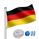 flaggenmast stahl Fahnenmast: Gesamtlänge: ca. 6,5 m, das Stecksystem ist einfach zu installieren.