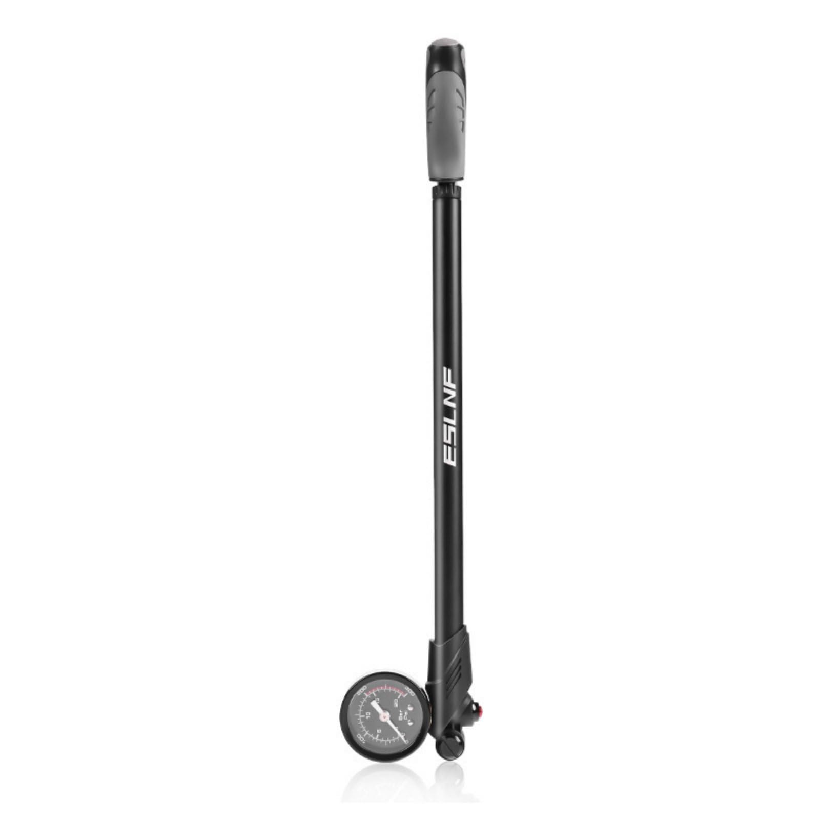 MERISHOPP Portable Bike Pump 300 PSI Two-Way Valve Bike Pump Transport Gear Built in Gauge T Handle for Mountain Bikers, Cycling, Garage, Black-picture-45