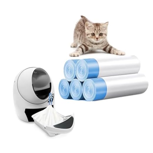 Ferypet 100 Packungen Katzentoilettenbeutel mit Kordelzug, kompatibel mit Litter-Robot 3/4 Katzentoilette, Ersatzabfallbeutel, Eplacement Liners Kotbeutel
