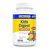 Enzymedica, Kids Digest Chewable, Fruit Punch Flavour, Dietary Supplement, 90 Chewable Tablets, Vegan, Gluten-Free, Soy-Free, Non-GMO