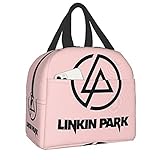 リンキン・パーク (1) 手提保冷ランチバッグ お弁当バッグ お弁当袋 保温 断熱 クーラー ランチバック磨耗に耐えて、清潔になりやすいです 通勤 通学 食品収納 断熱 ピクニックサラリーマン 食品収納