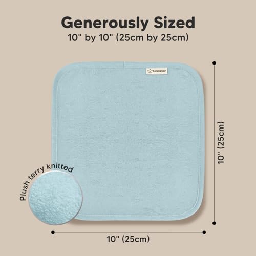 image for KeaBabies 6-Pack Baby Washcloths - Soft Absorbent Viscose from Bamboo 