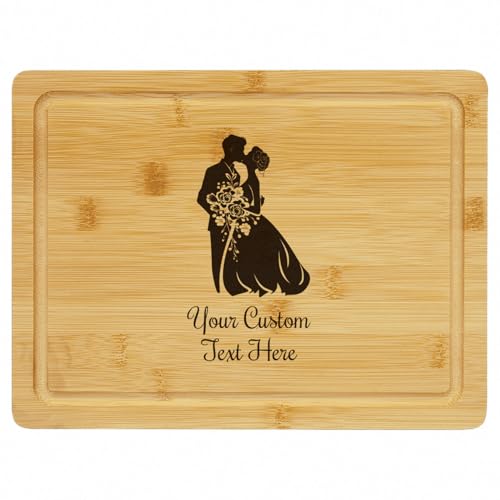 Custom 13.75" x 11" Bamboo Cutting Board – Engraved Bride