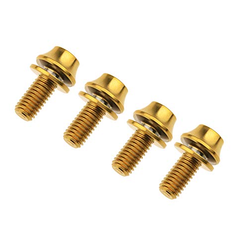 Image of Titanium M5x12mm with Washer Bicycle Water Bottle Cage Bolt 4 Pack