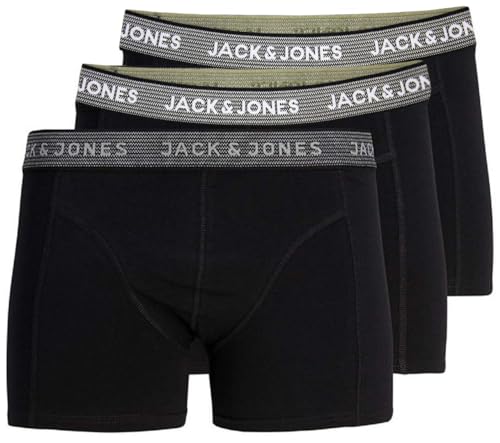 JACK & JONES Herren JACWAISTBAND JACBACK Trunks 3 Pack, Asphalt/Dusty Olive - Dusty ol, M 5