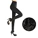 LA. Helena Womens Warm Winter Fleece Lined Thermal Tights Leggings (Black)