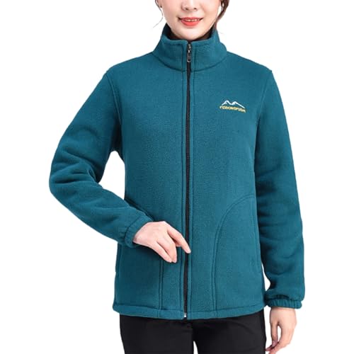 Manteau polaire grande taille veste chaude doublée coupe ample hiver