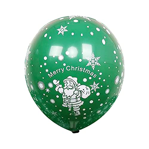 C-LARSS 100 piezas de globos diseño de escena más grueso de Navidad decoración redonda globo suministros para festival Verde 12 pulgadas Cover