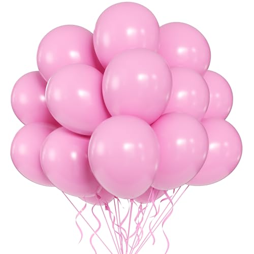 Yehnda Ballon Rose 100Pièces 12Pouces Helium Latex pour Baby Shower Mariage Baptême Saint...