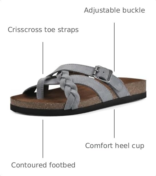Image of White Mountain Women's Harrington Braided Footbed Sandal
