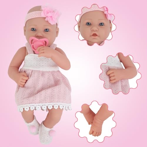 Muñeca Reborn Unicorn 14 Pulgadas con 15 Accesorios miniatura 6