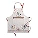 Maison d' Hermine Campagne 100% Cotton Apron with an Adjustable Neck & Hidden Center Pocket 27.50 - inch by 31.50 - inch
