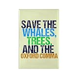 CafePress Oxford Comma Humor Rectangle Magnet, 3'x2' Refrigerator Magnet