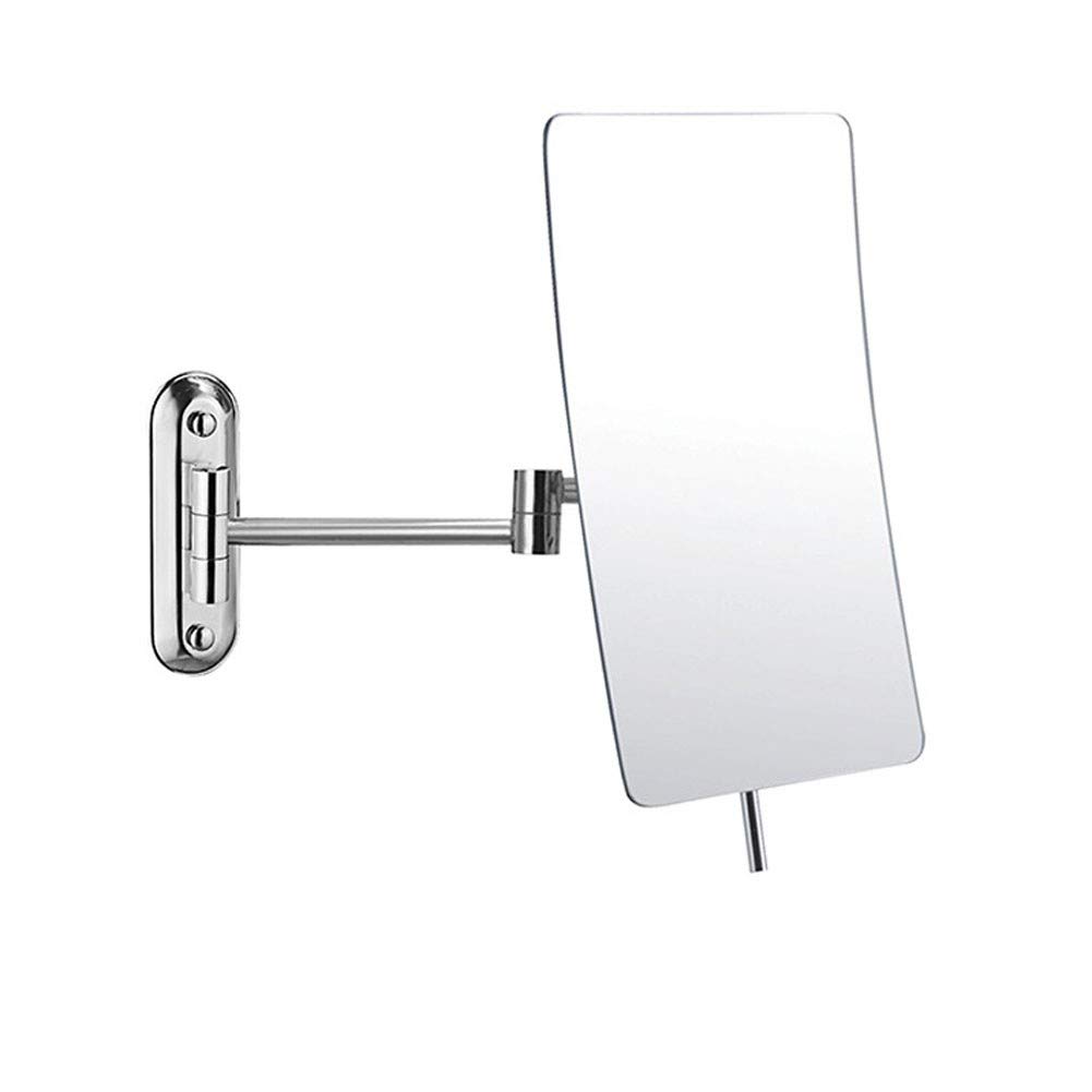 MTXJ Specchio Ingranditore da Parete X3 e Specchio Piatto, Girevole 360 °, Allungabile e Finitura Cromata per Bagno, Spa, Hotel Specchietto da Trucco