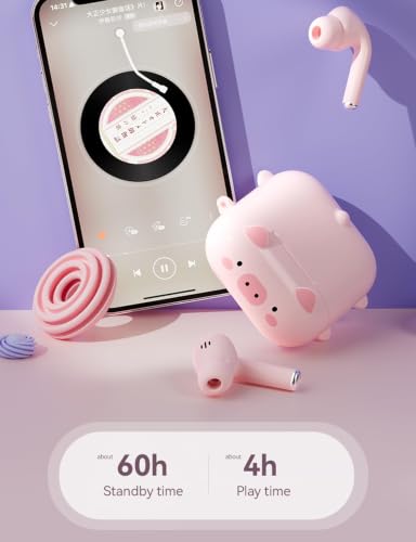Image of Cute Kids True Wireless Earbuds Girls Ear Buds for Kids for School Earphones with Case for iPhone Android Kawaii Headphones Kid Bluetooht Earbuds for Small Ear Canals Women