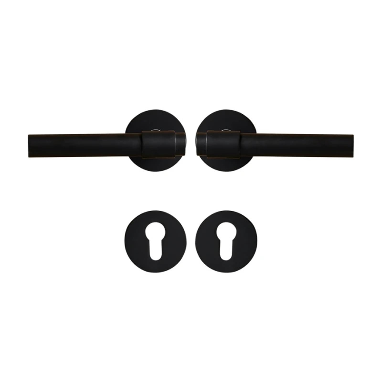 Serrure de porte intérieure en laiton massif noir et or chic