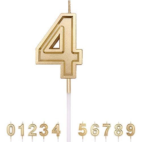 Gesentur Birthday Candles Numbers, Birthday Cake Number Candles Topper Decoration for Party Kids