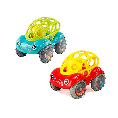 Image of ZHFUYS Rattle & Roll Car,3-12 Months Baby Toys 5 inch boy and Girl Infant Toys Vehicles(2 Pack)