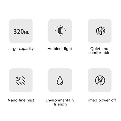 Anself 320 ml umidificador de ar com led night light mini ventilador purificador de ar purificador d