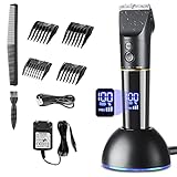 Cortapelos Hombre Profesional, [Regalos Originales] TOGETOP Afeitadora Corporal Masculina Profesional, Maquina Cortar Pelo Profesional, Recortadora de Barba Hombre Profesional LCD y Batería Recargable