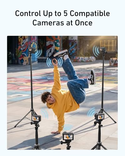 Image of TELESIN T13 Remote for DJI Osmo Action 6 /5 Pro /4 & Osmo 360 | for DJI Osmo Action 6 /5 Pro /4 and Osmo 360 - Waterproof Remote with 1.4 inch HD Screen, 50m Wireless Range and 8H Battery
