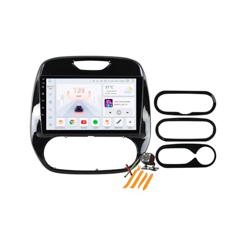 Android 13.0 Estéreo 2 Din para Renault Captur 2011-2019 con Pantalla de 9'', GPS y Carplay