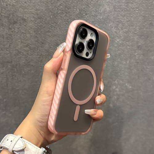 Coque magnétique iPhone 13 Pro Max antichoc rose pour le quotidien