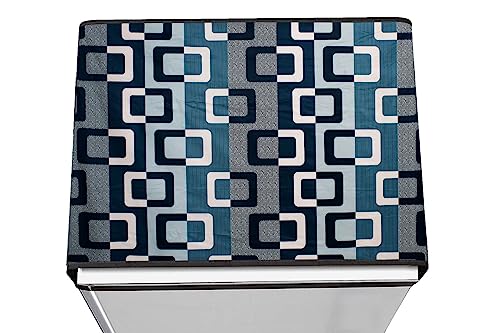 Image of Stylista Refridgerator top Cover Suitable for Samsung RT28C3452S8 /HL, 236 Liter Fridge, Dimension (WXD) 65x111 CM, Lattice Pattern Blue