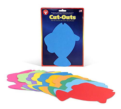 Recortes de papel em forma de peixe Hygloss para artes e artesanato - muitos usos criativos - ativid