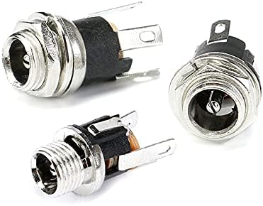 10PCS/Lot DC-053A DC Plug 5.5-2.1 DC Socket Female 5.5mm2.1mm with Nut