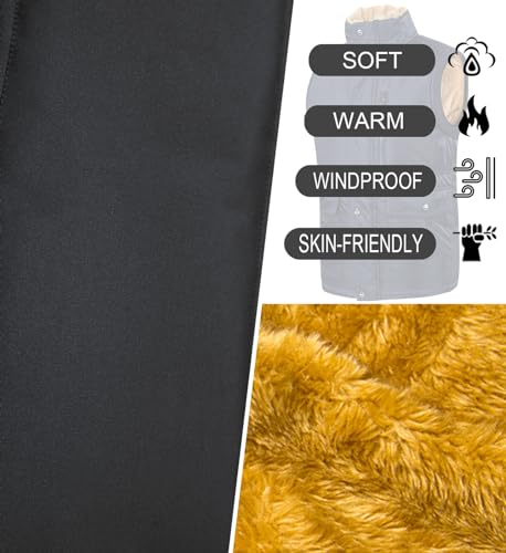 XinYangNi Mens Winter Outerwear Fleece Lined Puffer Vest Warm Casual Bubble Jacket4