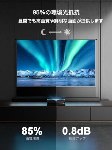 AWOL VISION 4Kプロジェクター スクリーン 電動床置き式 超短焦点専用 AWOL VISION 120インチ ALRスクリーン ホームシアター対応 16:9 95%環境光抵抗 ポップアップ型 4K 8K 3D対応 UHD レーザーTV テレビ シワなし (ALR-F220C) の商品画像 1