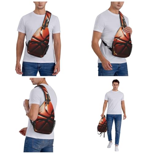 Mochila Sling Crossbody para Hombre y Mujer Negra miniatura 6