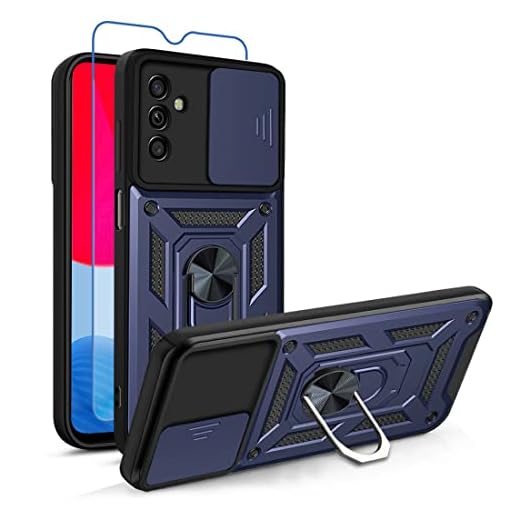 RJYWSQH Capa para Samsung Galaxy A13 5G: capa de telefone com protetor de tela para Samsung Galaxy A13 5G - azul