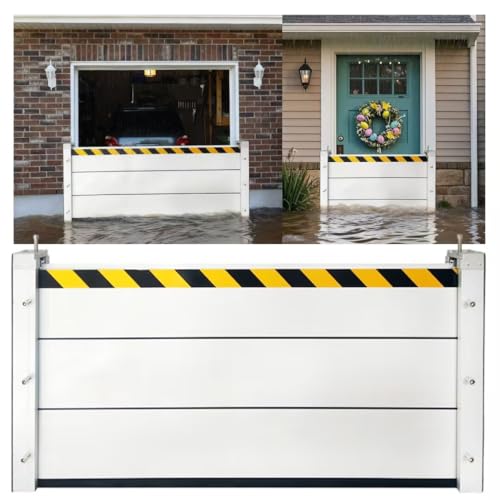 Flood Barriers for Home Exterior, Aluminum Thickened Reusable Detachable Water Barrier, Water Barriers for Flooding Protection Barrier,Home, Shop Door, Garage, Basement Entrance