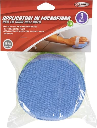 START 3-teiliges Set Applikatoren aus Mikrofaser für die Pflege Ihres Autos