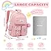 MUSEVOS Kawaii Girls Backpack for School, Cute Teenage Multiple Pockets Backpack, Fashion Bookbag for Primary Elementary High School, Pink
